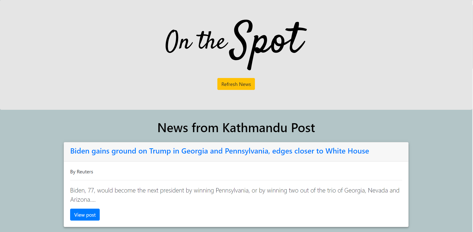 On the spot
